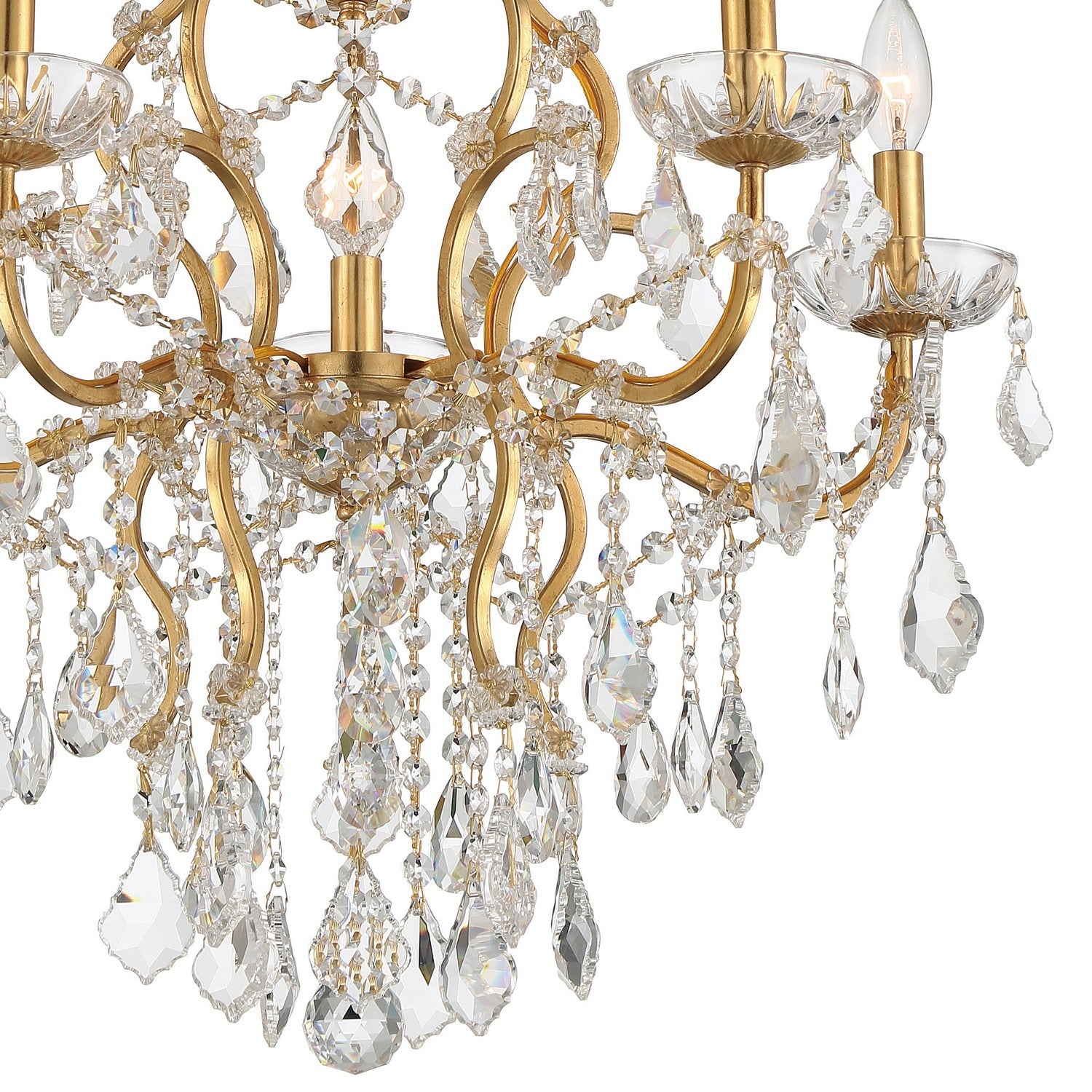 Crystorama - 4455-GA-CL-MWP - Six Light Chandelier - Filmore - Antique Gold