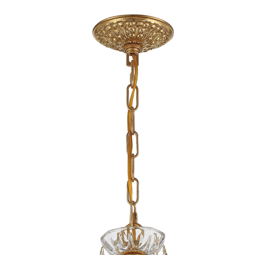 Crystorama - 4455-GA-CL-MWP - Six Light Chandelier - Filmore - Antique Gold