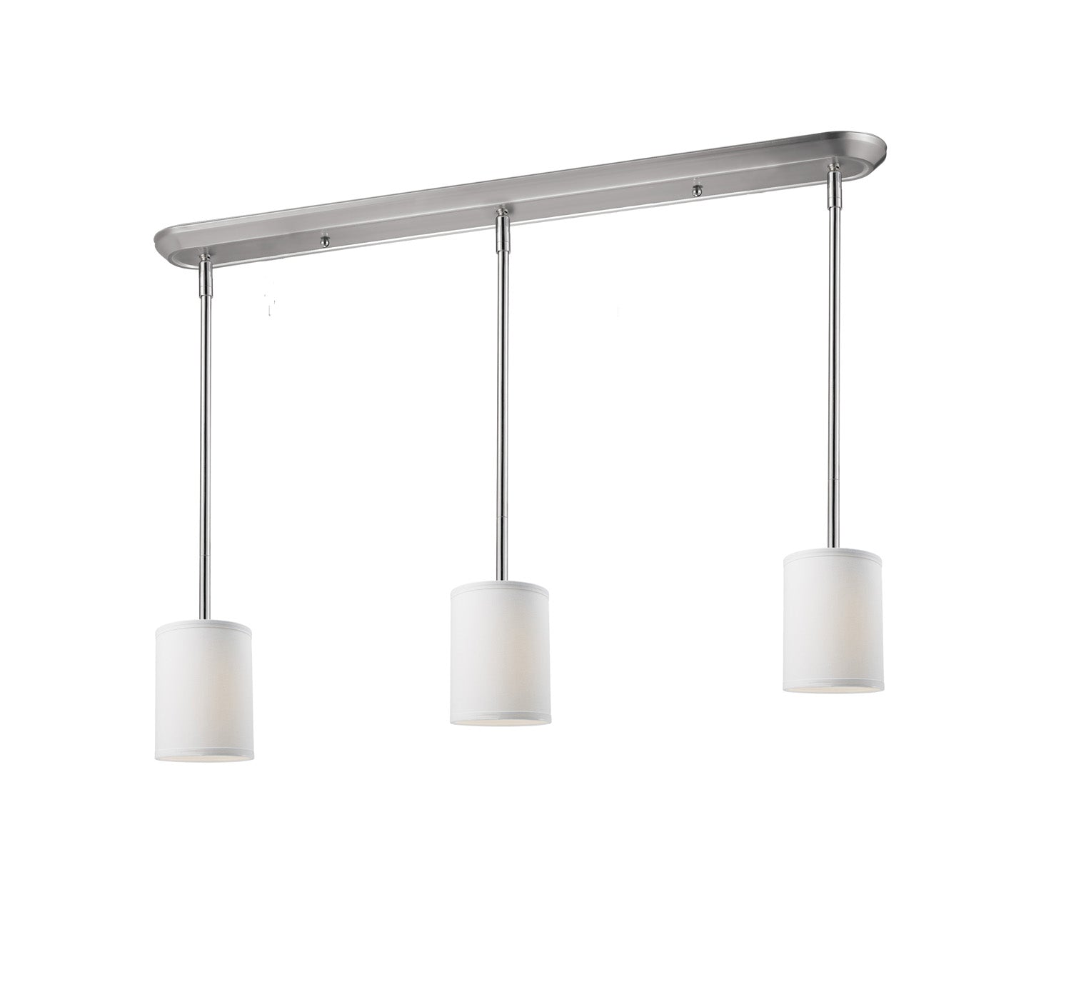 Z-Lite - 171-6-3W - Three Light Linear Chandelier - Albion - Brushed Nickel