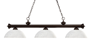 Z-Lite - 200-3BRZ-DWL14 - Three Light Billiard - Riviera - Bronze