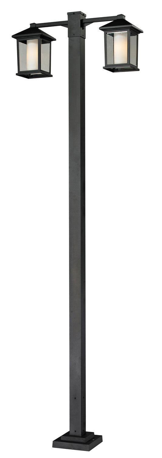 Z-Lite - 523-2-536P-BK - Two Head Outdoor Post - Mesa - Black