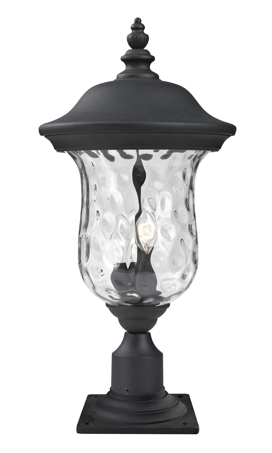 Z-Lite - 533PHB-533PM-BK - Three Light Outdoor Pier Mounted Fixture - Armstrong - Black