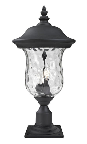 Z-Lite - 533PHB-533PM-BK - Three Light Outdoor Pier Mounted Fixture - Armstrong - Black