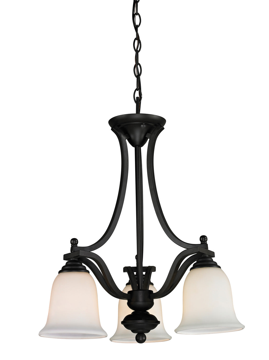 Z-Lite - 703-3-MB - Three Light Chandelier - Lagoon - Matte Black