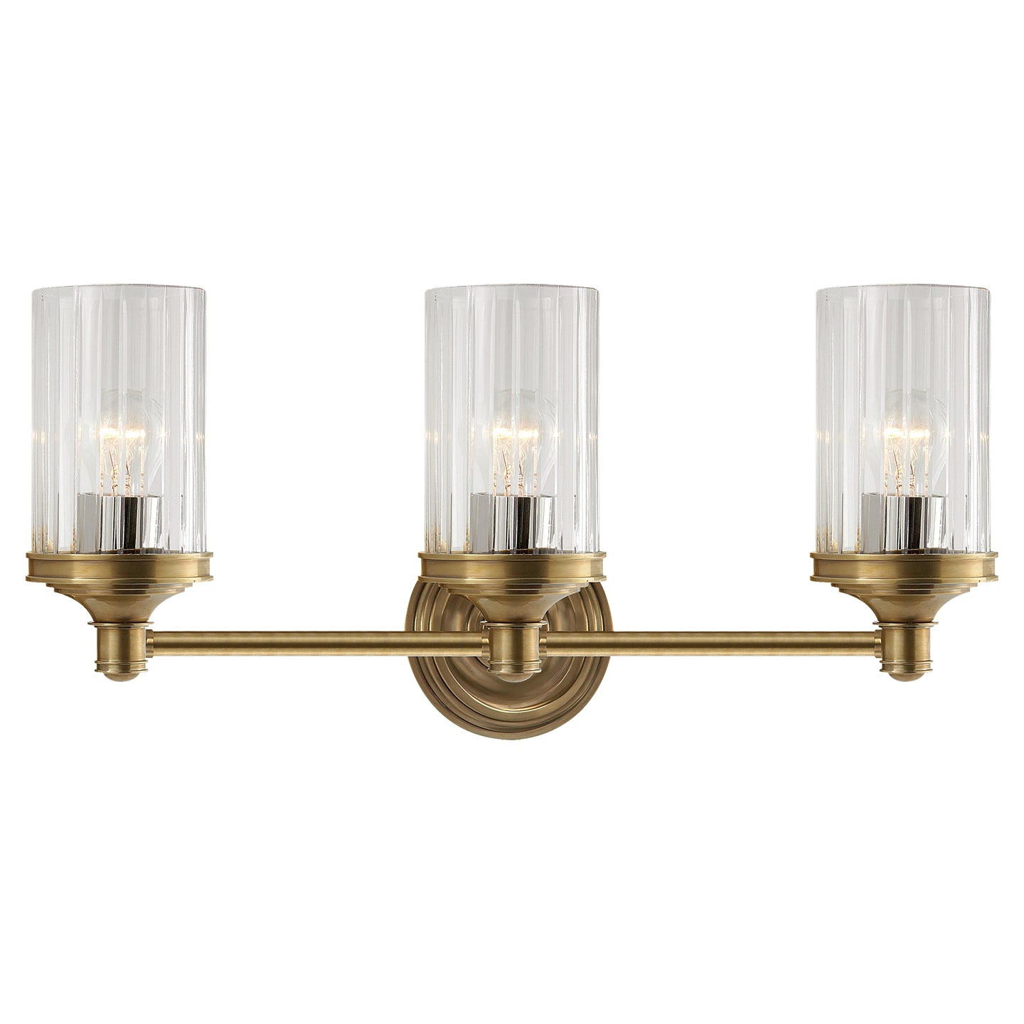 Visual Comfort Signature - AH 2202HAB-CG - Three Light Wall Sconce - Ava - Hand-Rubbed Antique Brass