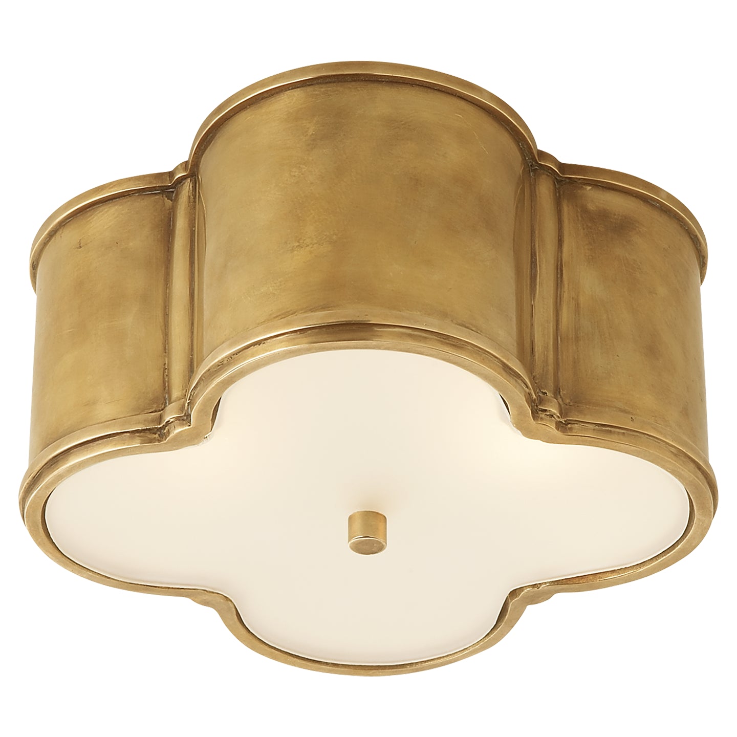 Visual Comfort Signature - AH 4014NB-FG - Two Light Flush Mount - Basil - Natural Brass