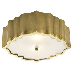 Visual Comfort Signature - AH 4025NB-FG - Three Light Flush Mount - Balthazar - Natural Brass