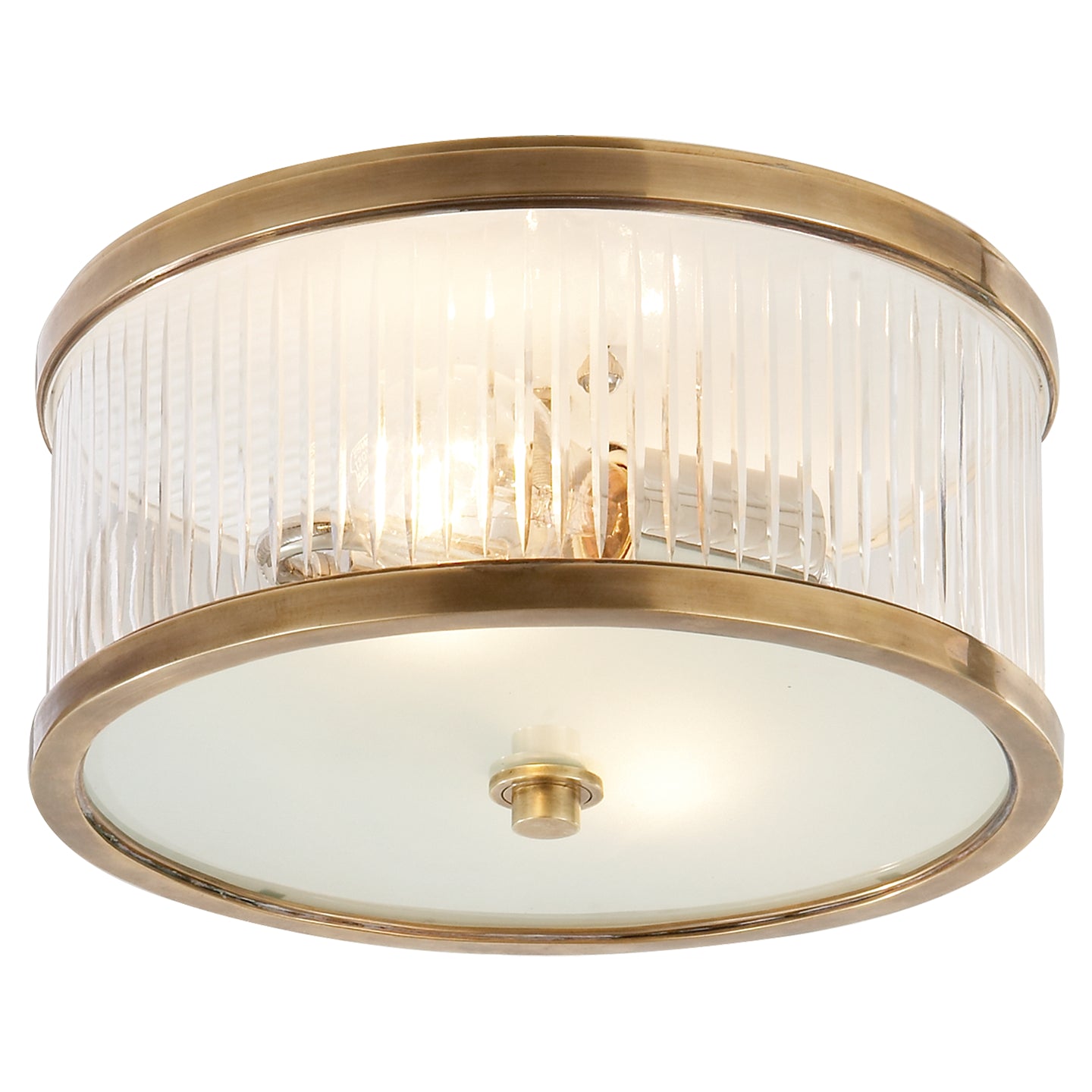 Visual Comfort Signature - AH 4200HAB-FG - Two Light Flush Mount - Randolph - Hand-Rubbed Antique Brass