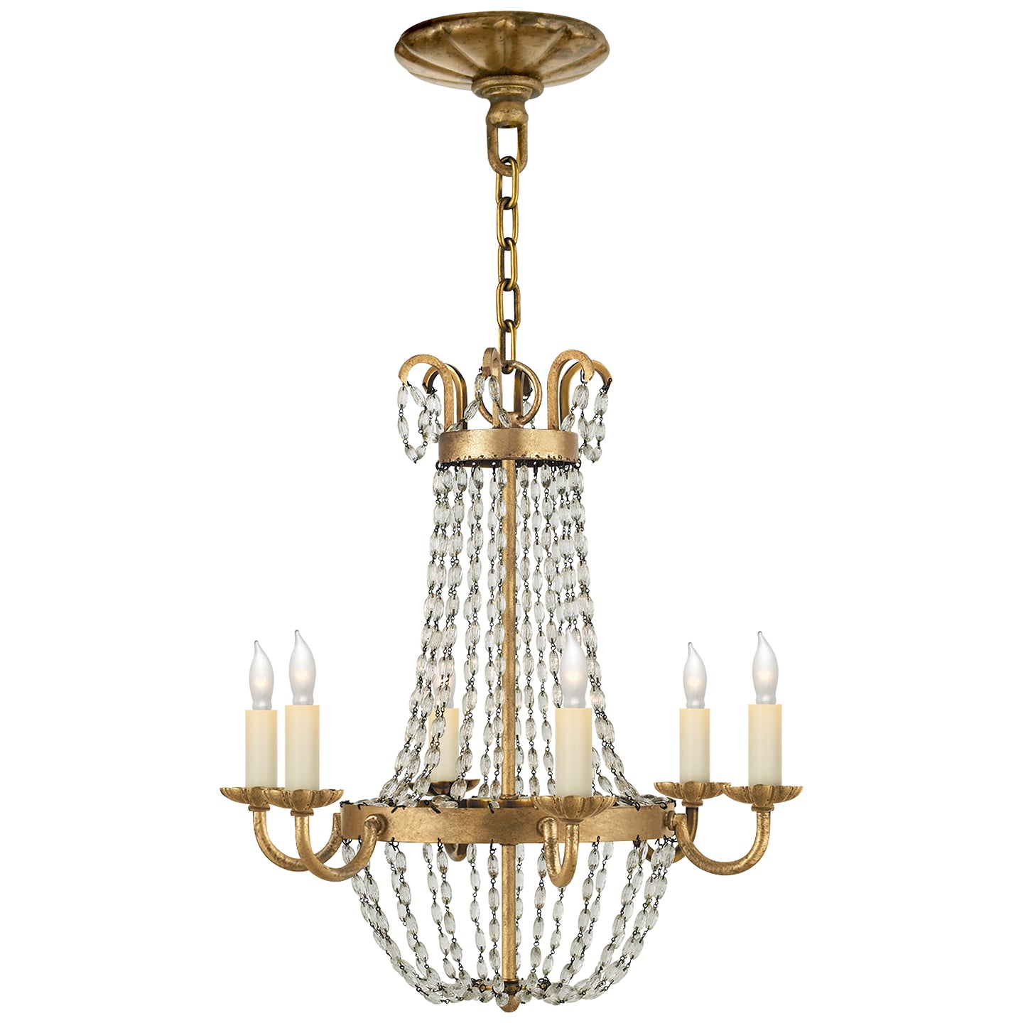 Visual Comfort Signature - CHC 1407GI-SG - Six Light Chandelier - Paris Flea Market - Gilded Iron