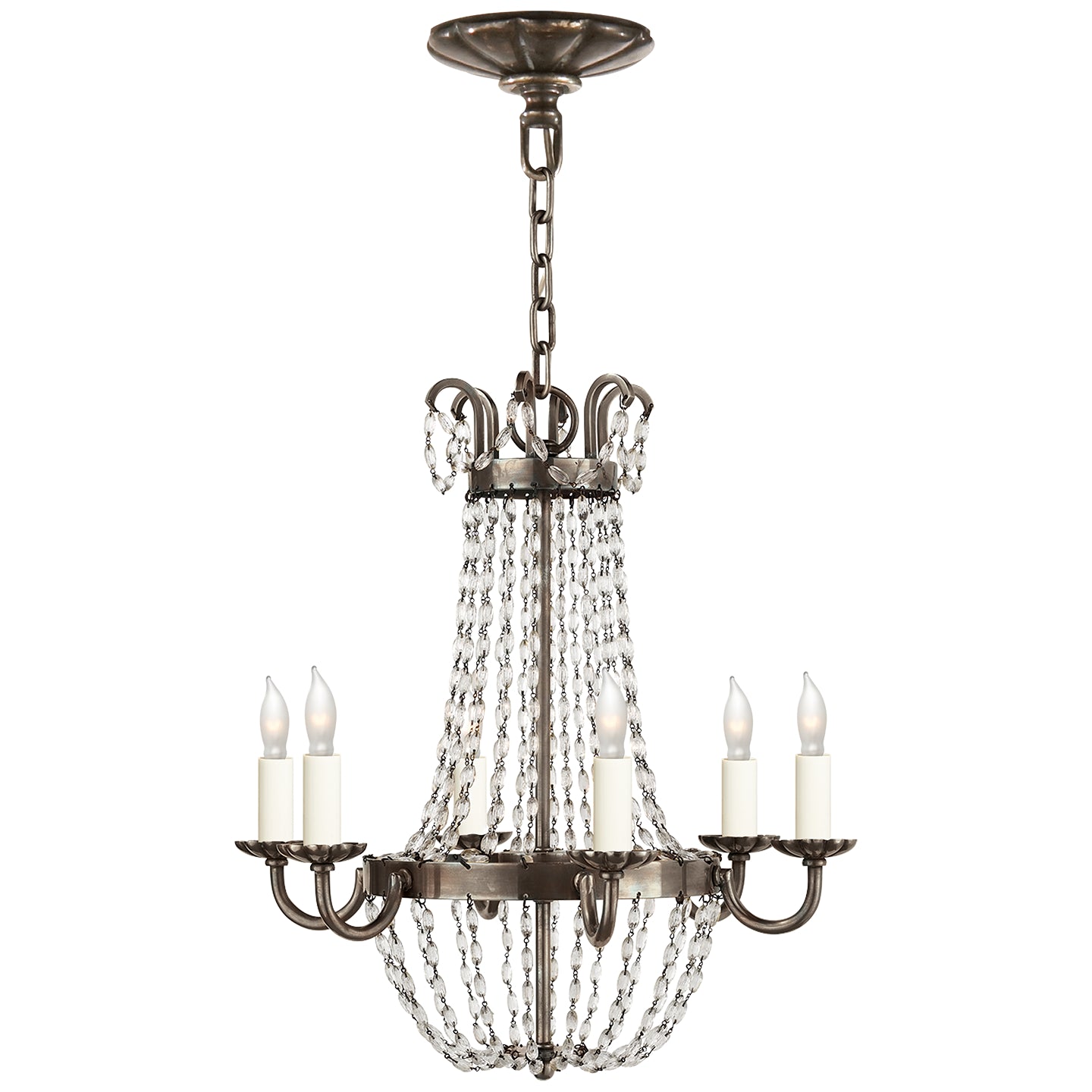 Visual Comfort Signature - CHC 1407SHS-SG - Six Light Chandelier - Paris Flea Market - Sheffield Silver