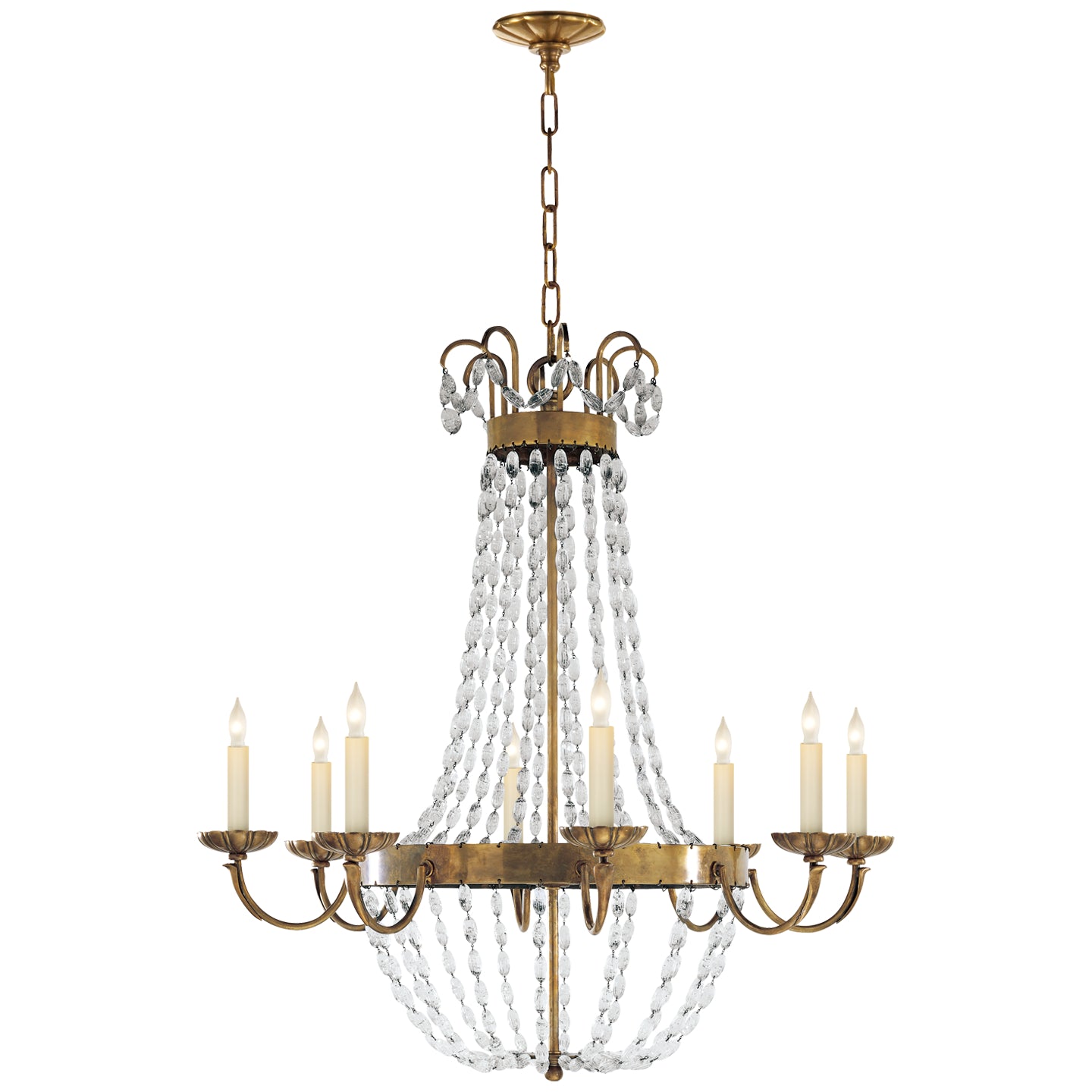 Visual Comfort Signature - CHC 1408AB-SG - Eight Light Chandelier - Paris Flea Market - Antique-Burnished Brass