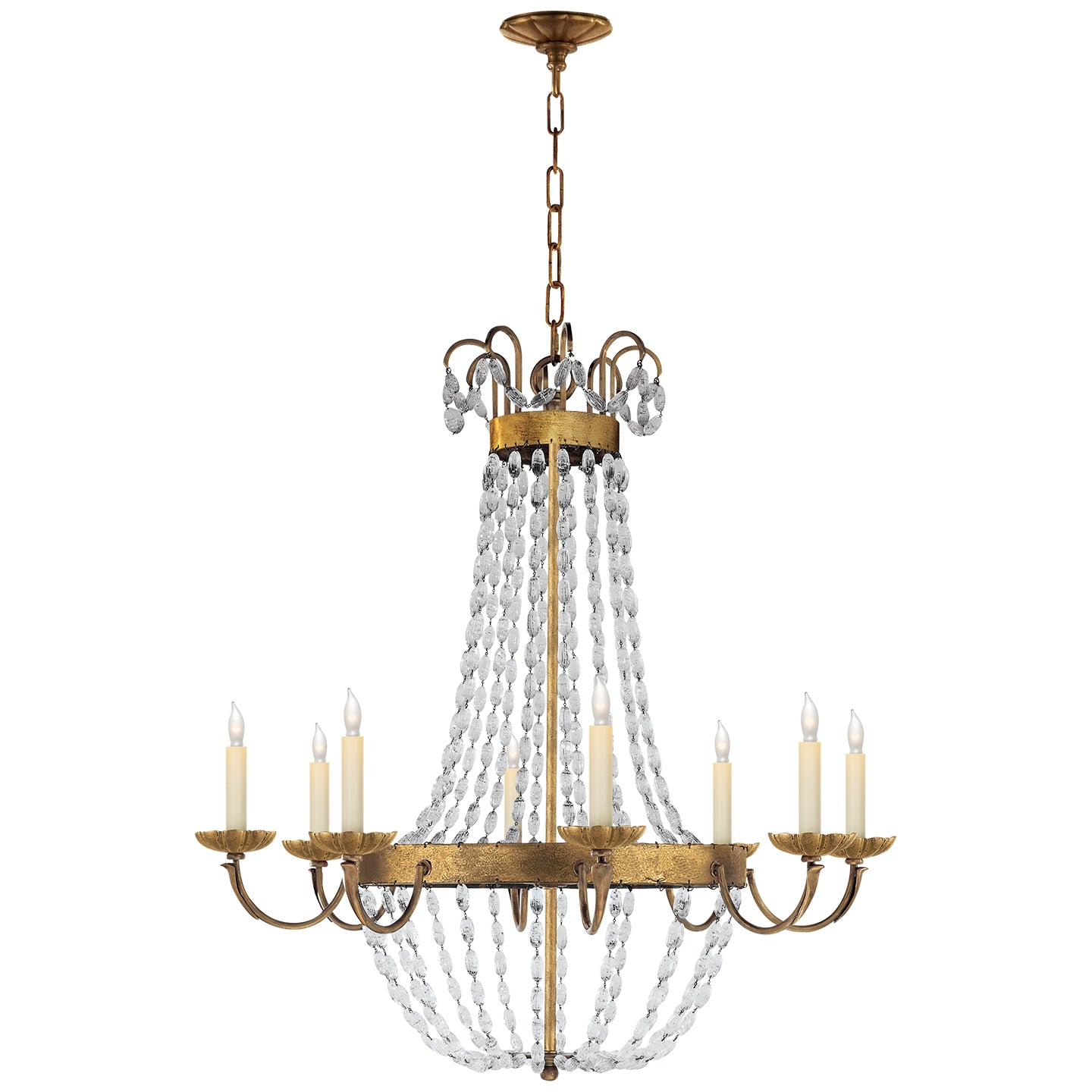 Visual Comfort Signature - CHC 1408GI-SG - Eight Light Chandelier - Paris Flea Market - Gilded Iron