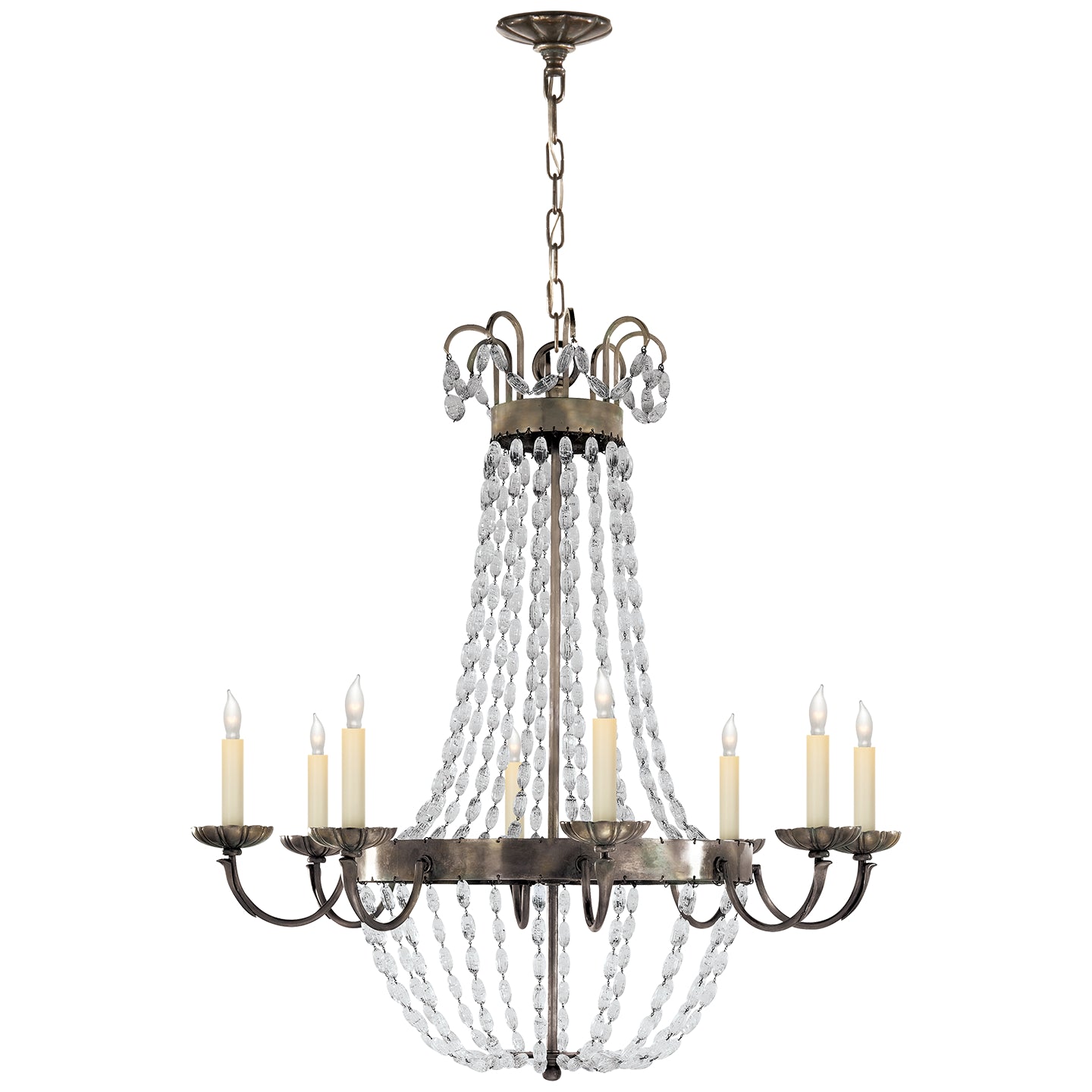 Visual Comfort Signature - CHC 1408SHS-SG - Eight Light Chandelier - Paris Flea Market - Sheffield Silver