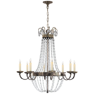 Visual Comfort Signature - CHC 1408SHS-SG - Eight Light Chandelier - Paris Flea Market - Sheffield Silver