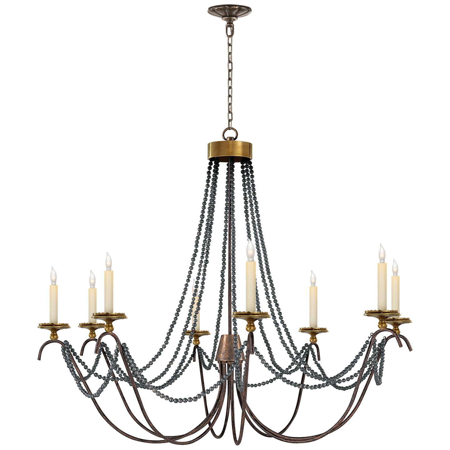 Visual Comfort Signature - CHC 1413R - Eight Light Chandelier - Marigot - Hand Painted Rust Finish