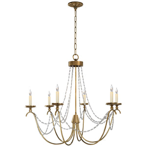 Visual Comfort Signature - CHC 1415AB-SG - Six Light Chandelier - Marigot - Antique-Burnished Brass