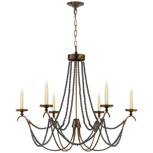 Visual Comfort Signature - CHC 1415R - Six Light Chandelier - Marigot - Hand Painted Rust Finish