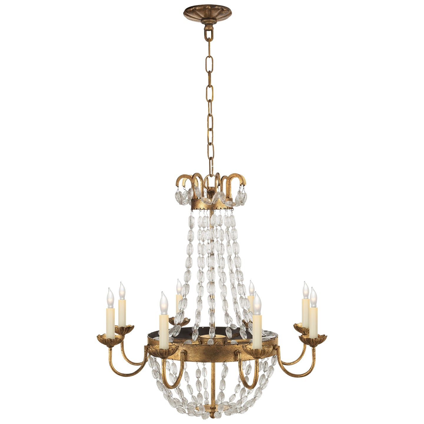 Visual Comfort Signature - CHC 1426GI-SG - Eight Light Chandelier - Paris Flea Market - Gilded Iron