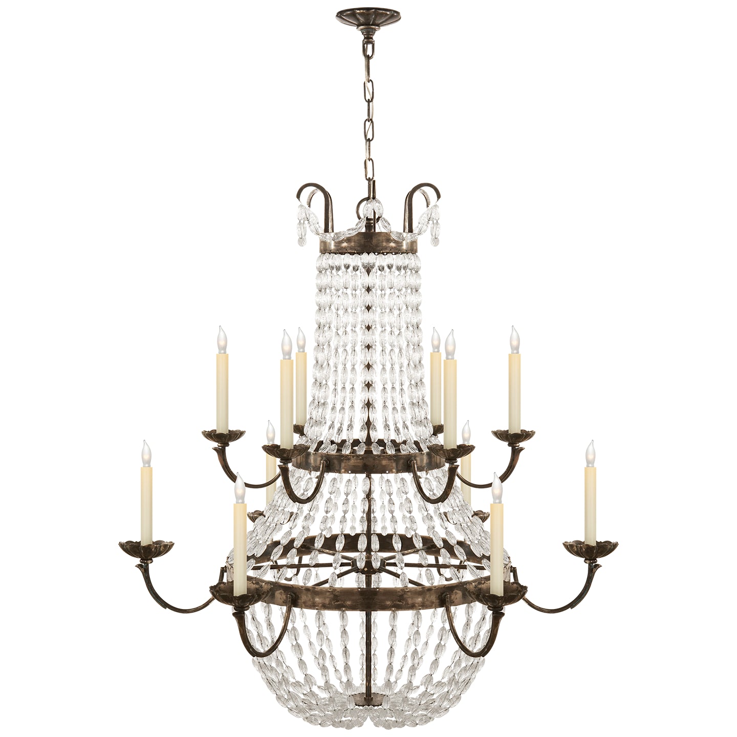 Visual Comfort Signature - CHC 1508SHS-SG - 12 Light Chandelier - Paris Flea Market - Sheffield Silver