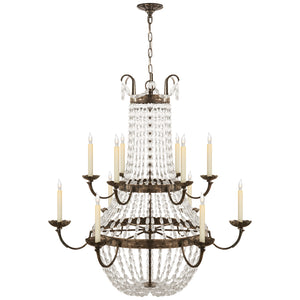 Visual Comfort Signature - CHC 1508SHS-SG - 12 Light Chandelier - Paris Flea Market - Sheffield Silver