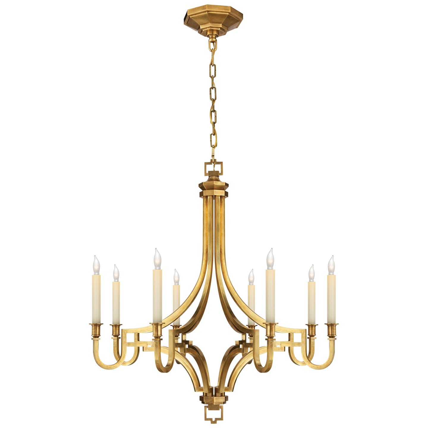 Visual Comfort Signature - CHC 1561AB - Eight Light Chandelier - Mykonos - Antique-Burnished Brass