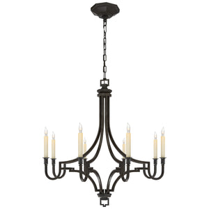 Visual Comfort Signature - CHC 1561AI - Eight Light Chandelier - Mykonos - Aged Iron