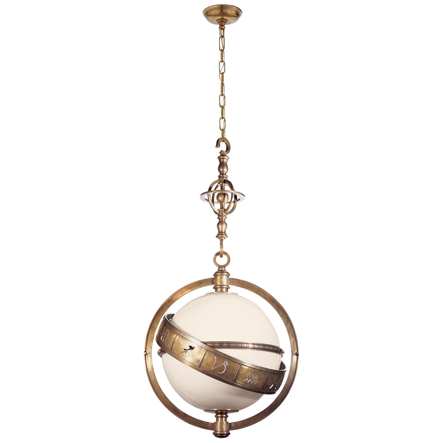 Visual Comfort Signature - CHC 2112AB-WG - Two Light Lantern - Zodiac - Antique-Burnished Brass