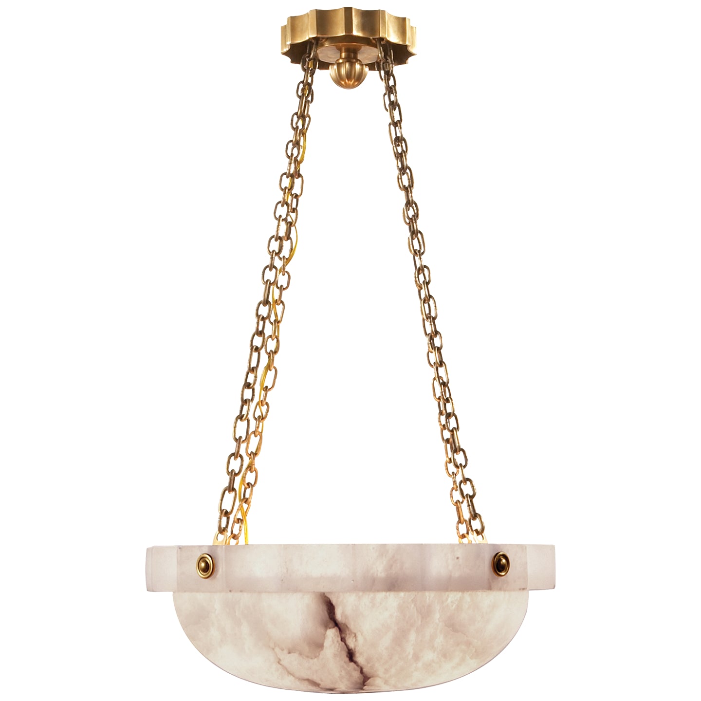 Visual Comfort Signature - CHC 2149ALB - Two Light Chandelier - Fluted Band - Alabaster