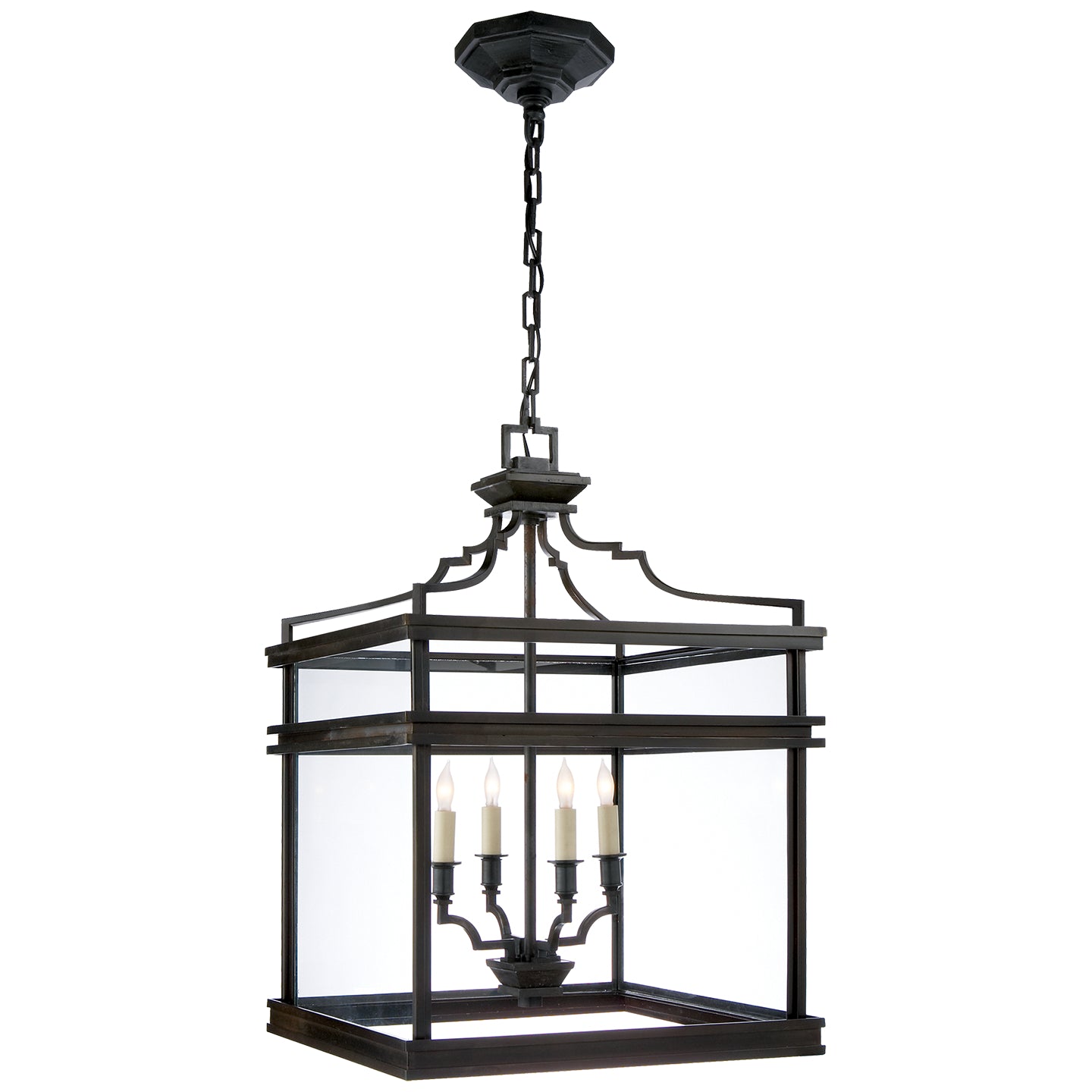 Visual Comfort Signature - CHC 2161AI - Four Light Lantern - Mykonos - Aged Iron