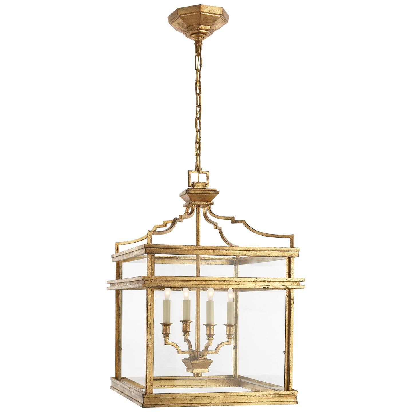 Visual Comfort Signature - CHC 2161GI - Four Light Lantern - Mykonos - Gilded Iron