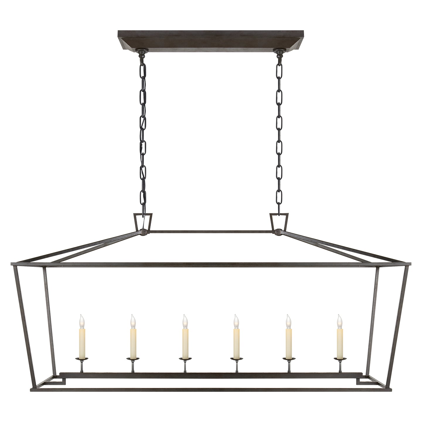 Visual Comfort Signature - CHC 2166AI - Six Light Lantern - Darlana - Aged Iron