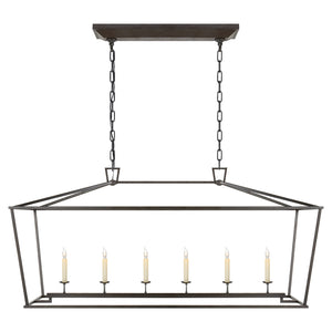 Visual Comfort Signature - CHC 2166AI - Six Light Lantern - Darlana - Aged Iron