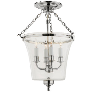 Visual Comfort Signature - CHC 2209PN - Four Light Semi-Flush Mount - Sussex Bell Jar - Polished Nickel