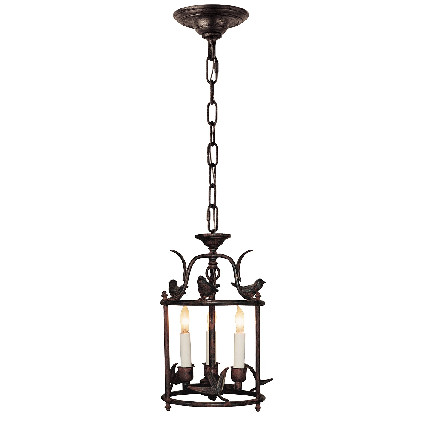 Visual Comfort Signature - CHC 3109R - Three Light Lantern - Diego - Hand Painted Rust Finish