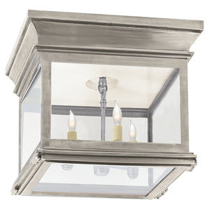 Visual Comfort Signature - CHC 4128AN-CG - Three Light Flush Mount - Club Square - Antique Nickel