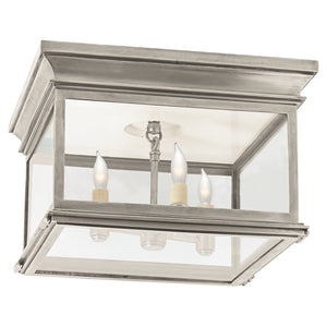 Visual Comfort Signature - CHC 4129AN-CG - Three Light Flush Mount - Club Square - Antique Nickel