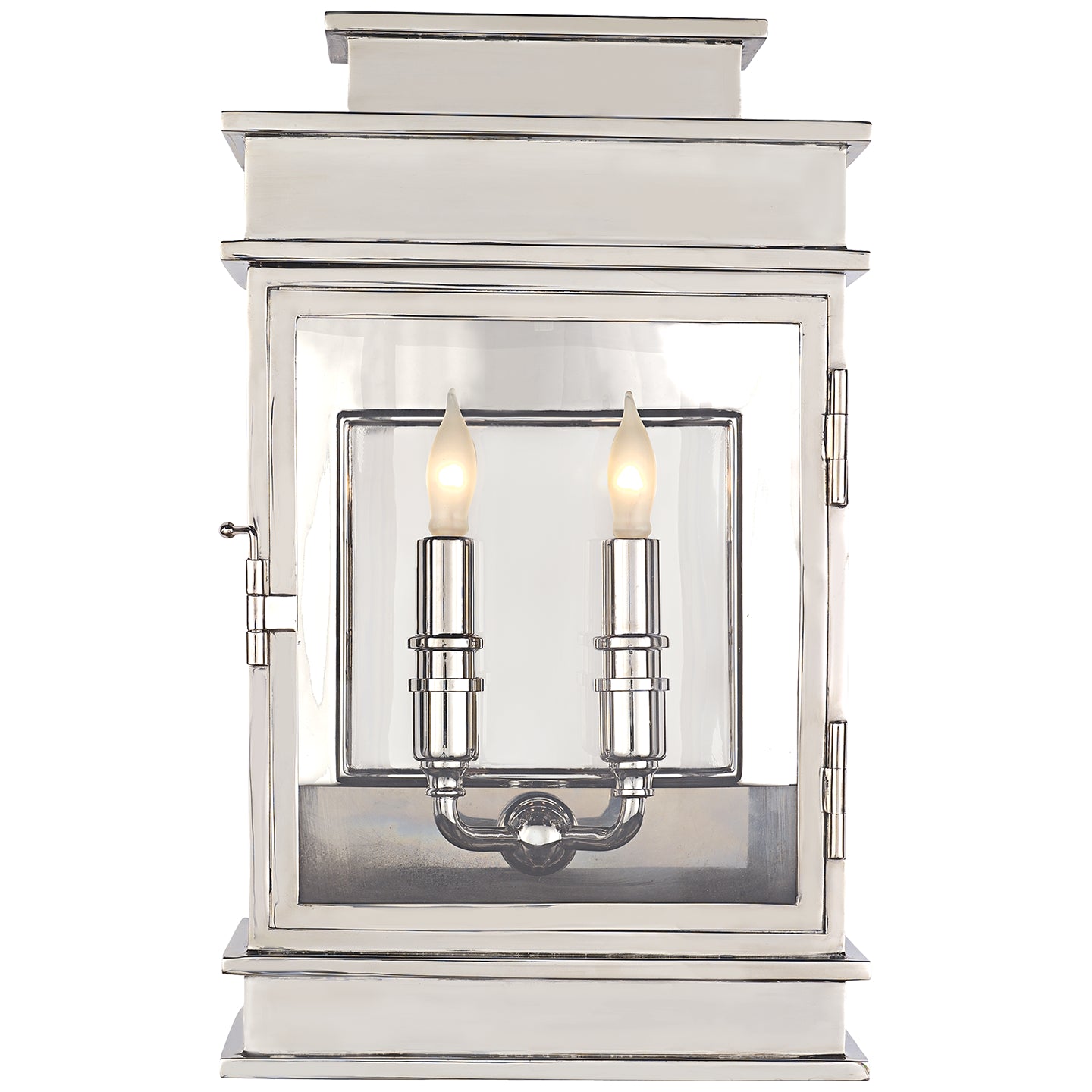 Visual Comfort Signature - CHD 2908PN - Two Light Wall Sconce - Linear Lantern - Polished Nickel