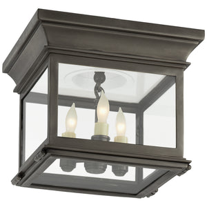 Visual Comfort Signature - CHO 4310BZ-CG - Three Light Flush Mount - Club Square - Bronze