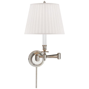 Visual Comfort Signature - S 2010PN-S - One Light Swing Arm Wall Lamp - Candle Stick - Polished Nickel