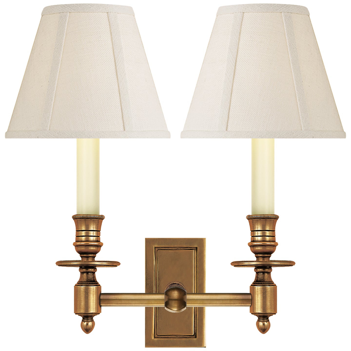 Visual Comfort Signature - S 2212HAB-L - Two Light Wall Sconce - French Library - Hand-Rubbed Antique Brass