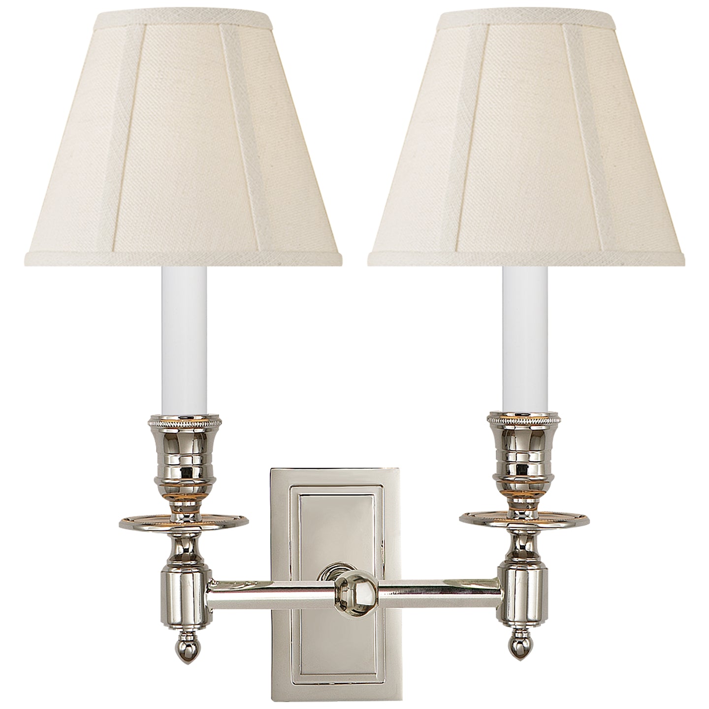 Visual Comfort Signature - S 2212PN-L - Two Light Wall Sconce - French Library - Polished Nickel