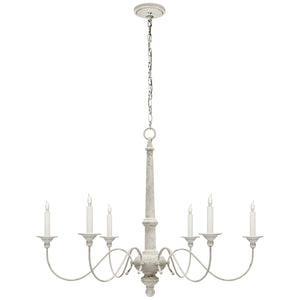 Visual Comfort Signature - S 5211BW - Six Light Chandelier - Country Chandelier - Belgian White