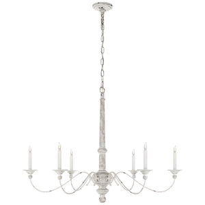 Visual Comfort Signature - S 5212BW - Six Light Chandelier - Country Chandelier - Belgian White