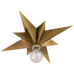 Visual Comfort Signature - SC 4000HAB - One Light Flush Mount - Star - Hand-Rubbed Antique Brass