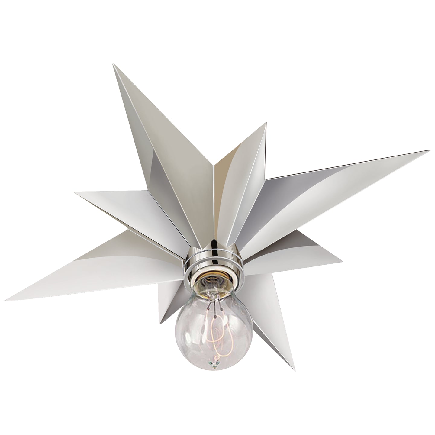 Visual Comfort Signature - SC 4000PN - One Light Flush Mount - Star - Polished Nickel