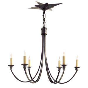 Visual Comfort Signature - SC 5001BZ - Six Light Chandelier - Venetian - Bronze