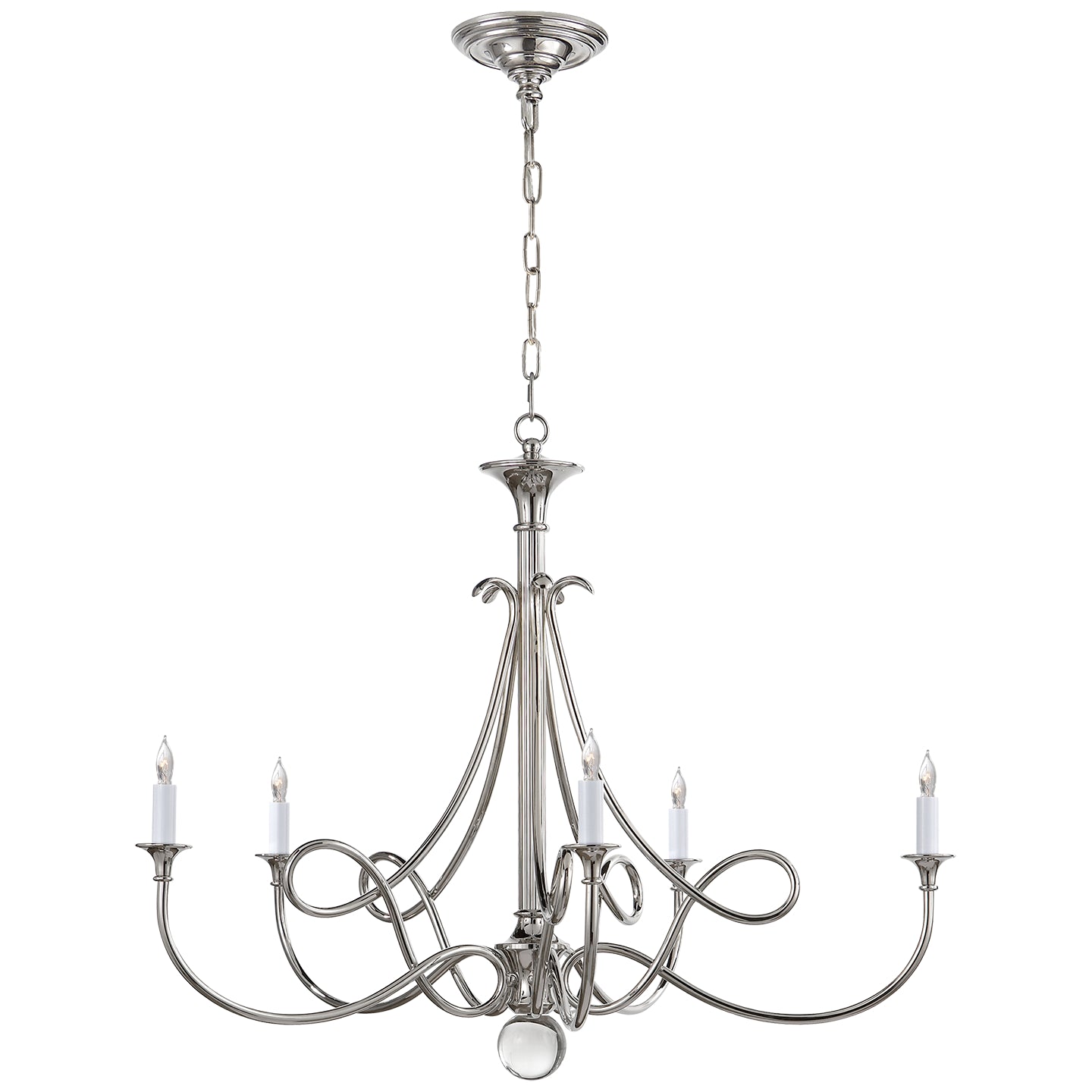 Visual Comfort Signature - SC 5005PN - Five Light Chandelier - Double Twist - Polished Nickel