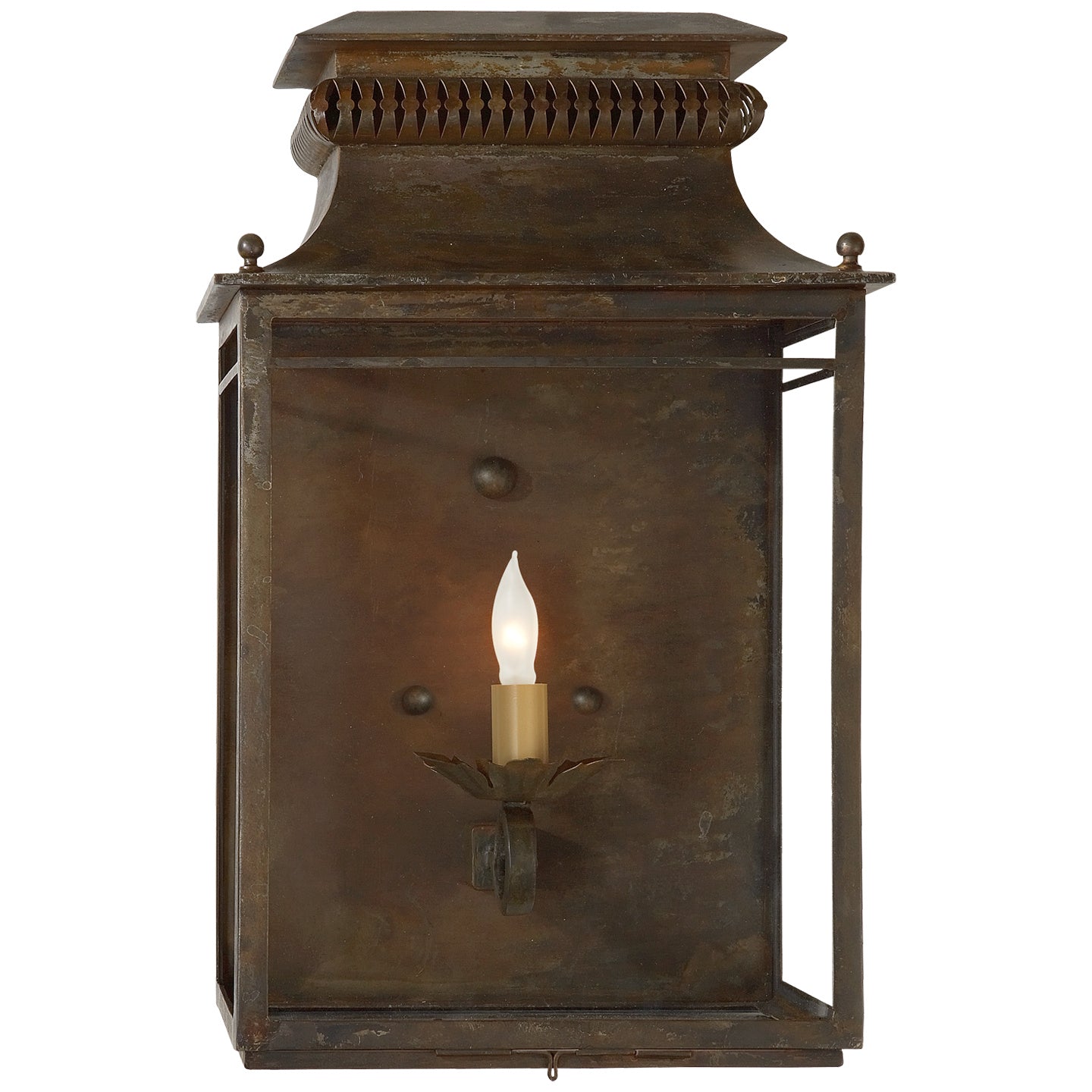 Visual Comfort Signature - SK 2301AZ - One Light Wall Sconce - Flea Market Lantern - Antique Zinc