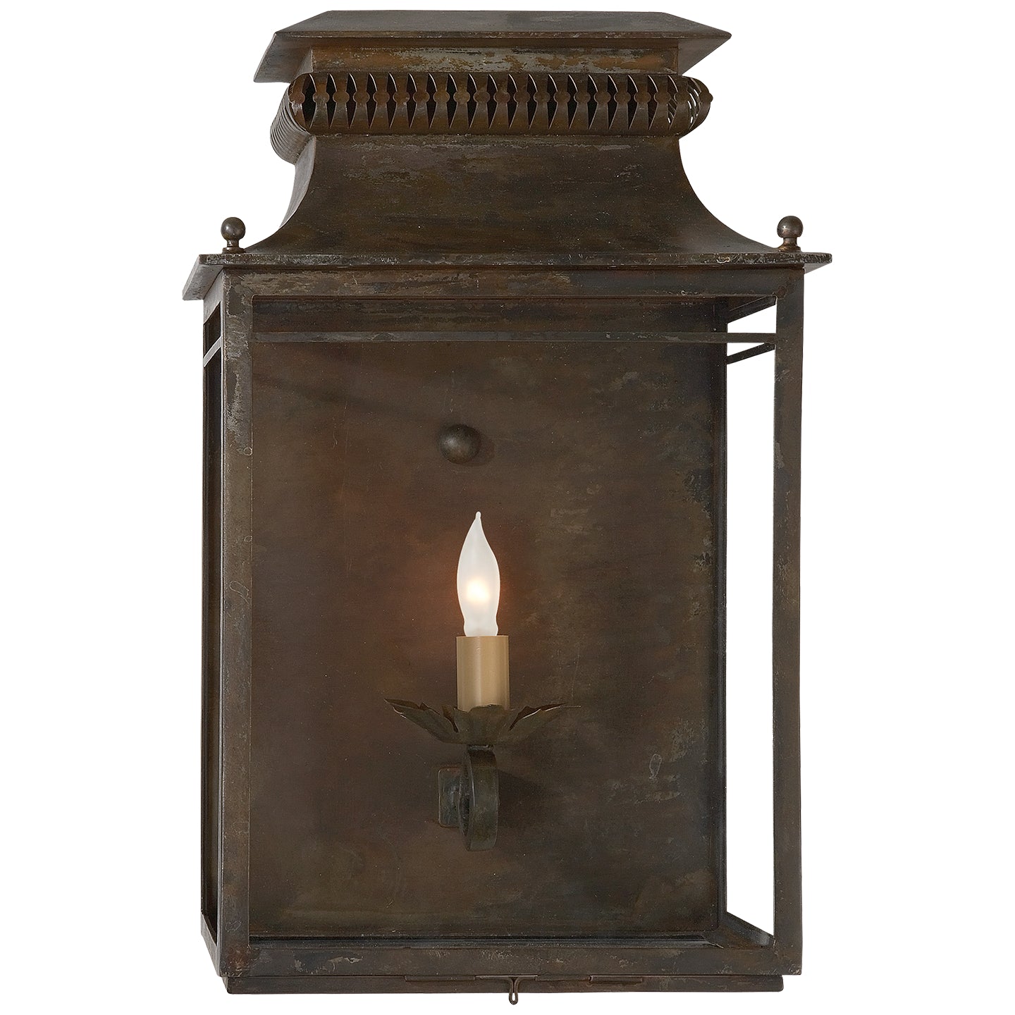 Visual Comfort Signature - SK 2301AZ - One Light Wall Sconce - Flea Market Lantern - Antique Zinc