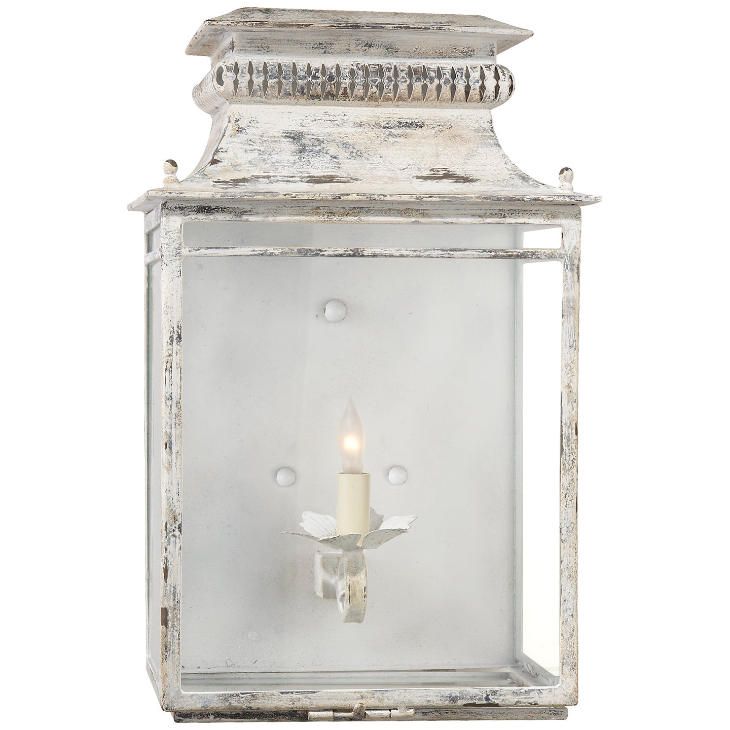 Visual Comfort Signature - SK 2301OW - One Light Wall Sconce - Flea Market Lantern - Old White